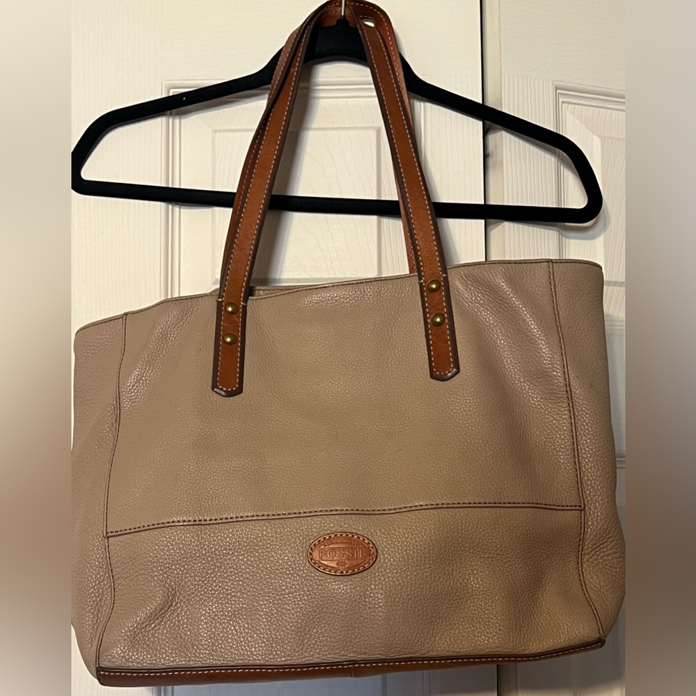 FOSSIL Zoey Luxury Designer Leather Large Tote Shoulder Handbag